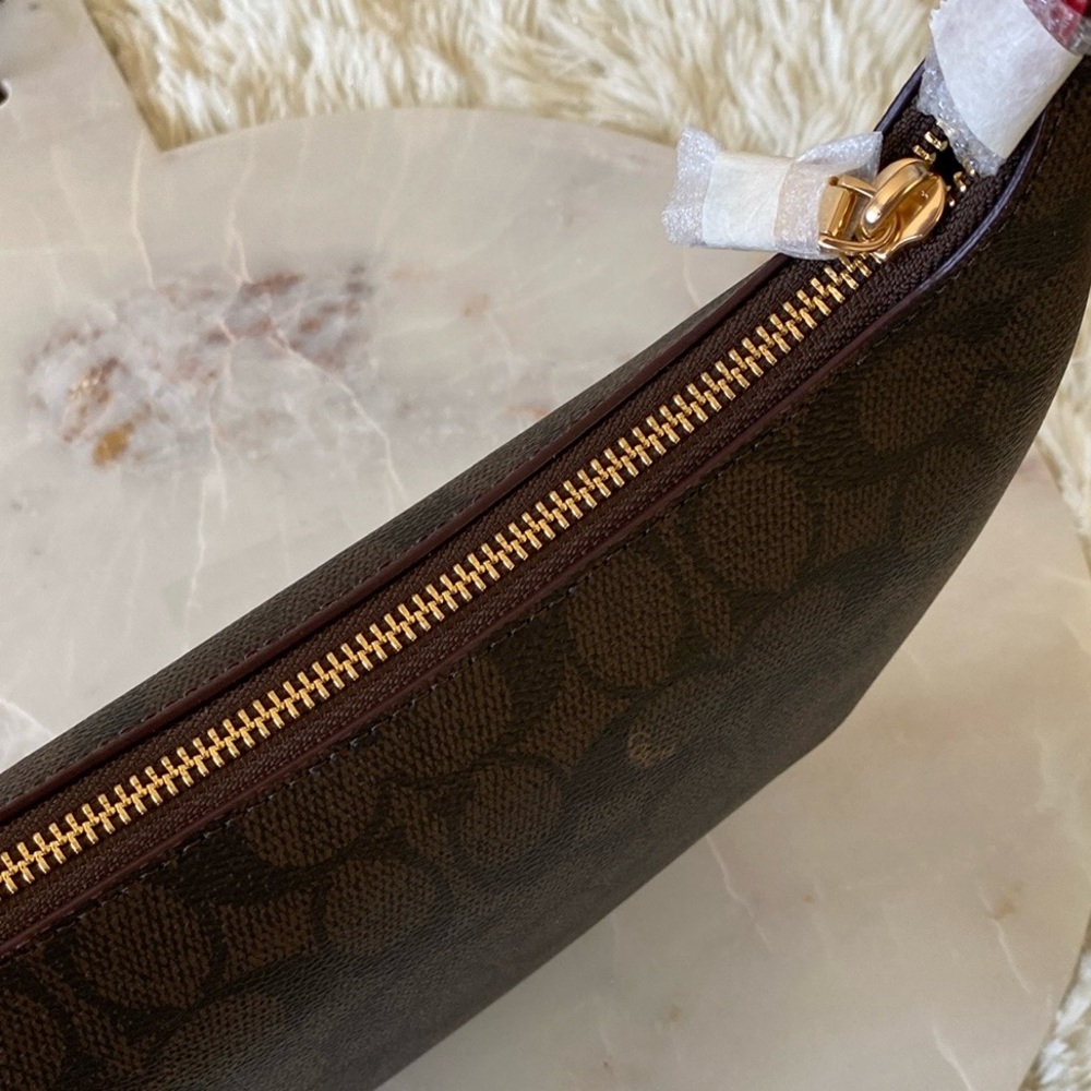 NWT Coach Payton Hobo Brown Signature Shoulder Bag - Picture 8 of 12